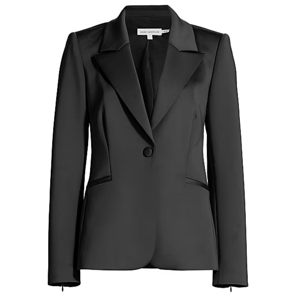 GOOD AMERICAN SCUBA Black Women's Blazer